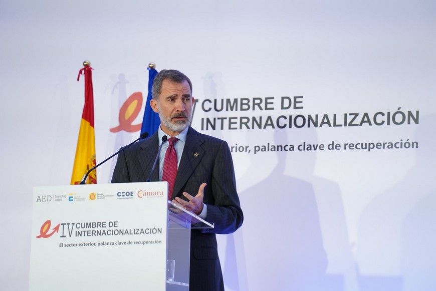 SM el Rey anima a las empresas a potenciar su actividad internacional para superar la crisis